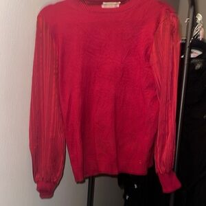 Vibrant Red Crew Neck Sweater